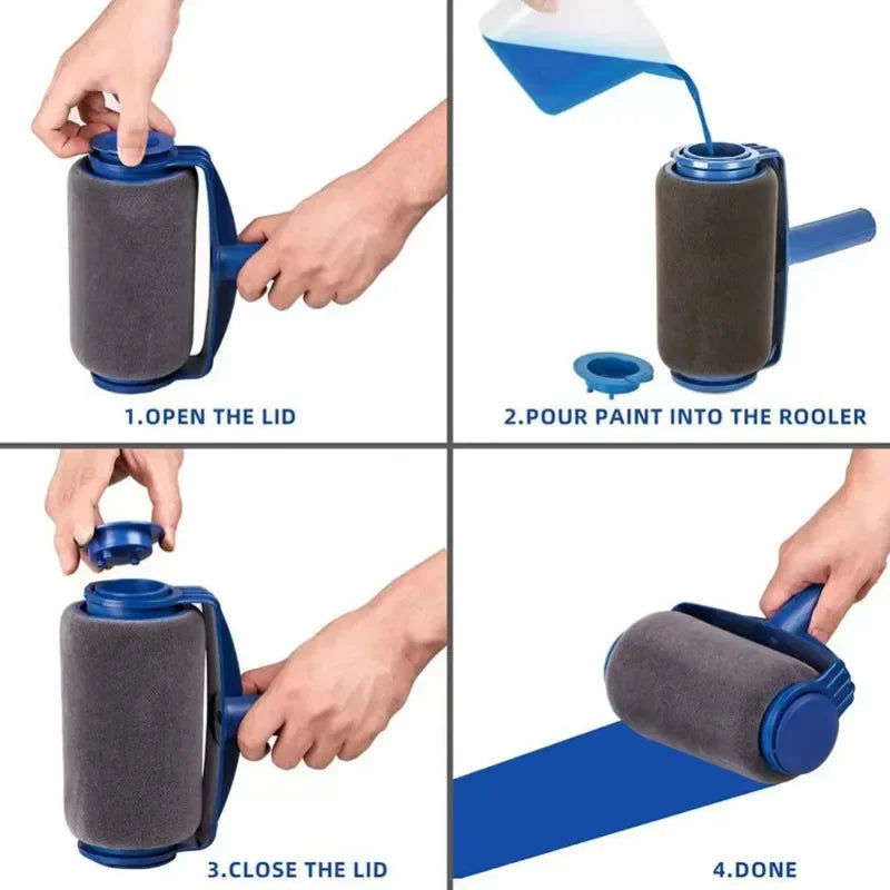 Multifunctional Wall Painting Roller DIY Decorative Interior Wall Paint Brush Tools Household Corner Brushes Rollers Handle set