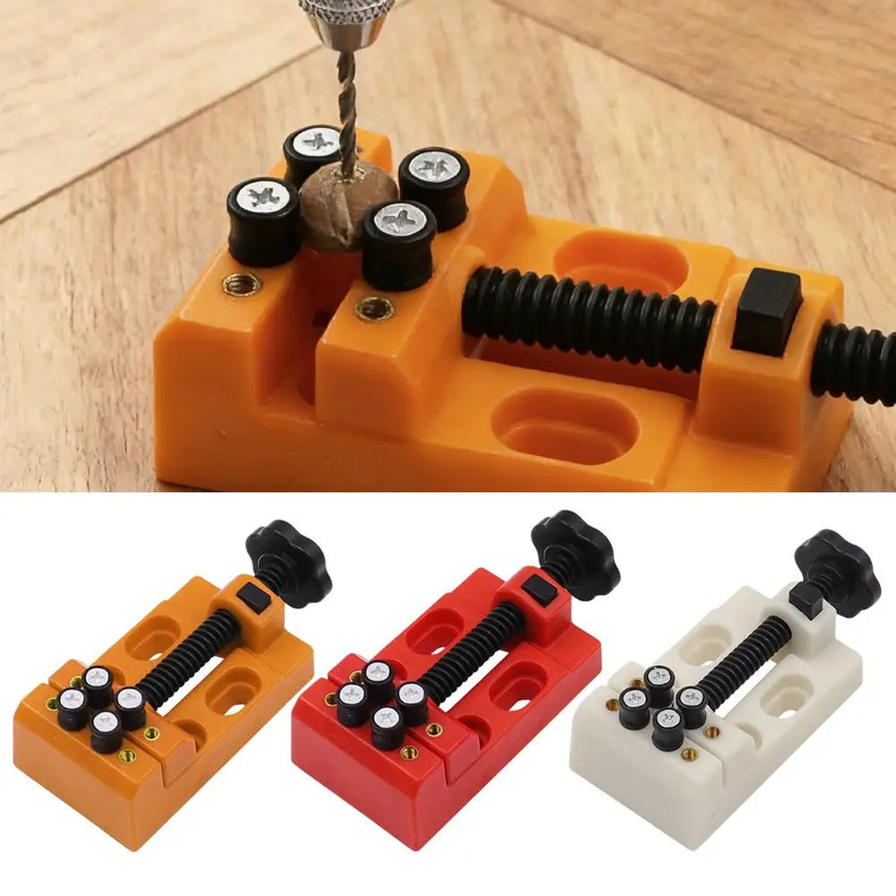 Quick-Release Mini Bench Vise 8-Hole Universal Table Clamp DIY Jewelry Carving Tool for Woodworking Grinding Small Workpieces