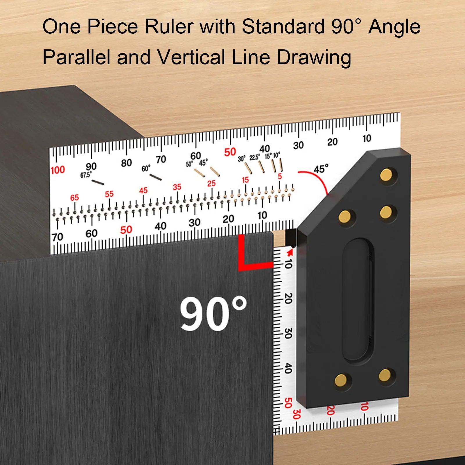 100mm Woodworking Square Ruler Right Angle Ruler Carpenter Square Layout Tool with Marking Holes 3.9in Framing Square Carpenter