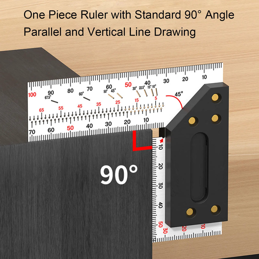 100mm Woodworking Square Ruler Right Angle Ruler Carpenter Square Layout Tool with Marking Holes 3.9in Framing Square Carpenter