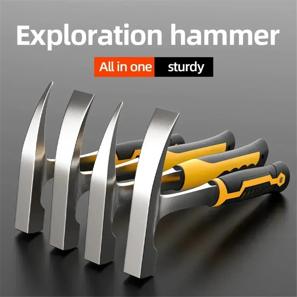 Hammer Professional Hand Tool Camping Geological High Carbon Steel Multifunctional Integrated Forging Professional Practical