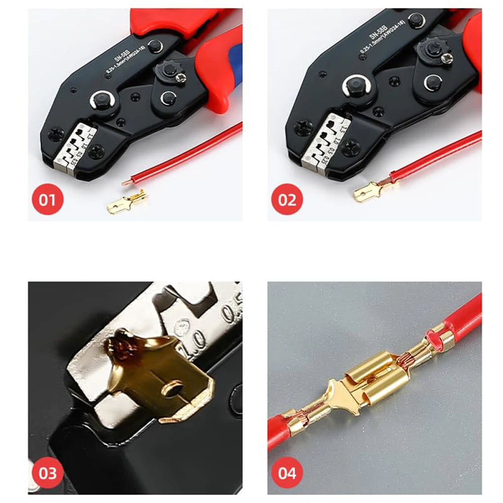 270Pcs 2.8/4.8/6.3mm Insulated Male Female Wire Connector Electrical Crimp Terminals Termin Spade Connectors Assorted Kit Box