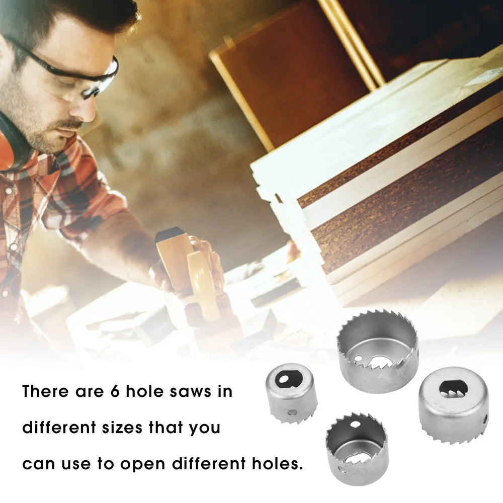 Hole Saw Drill Bit 1 set 32/38/44/54mm High Carbon Steel Hole Saw Drill Bit Cutter Tool for Woodworking Woodworking Hole saw