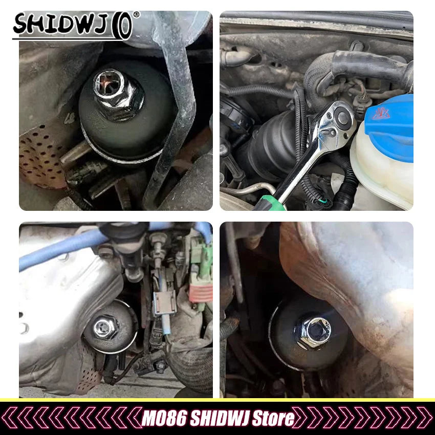 27/32/36MM Socket Wrench Auto Car Oil Filter Wrench Socket Remover Tool Suitable For Most Car Models Oil Filter Caps