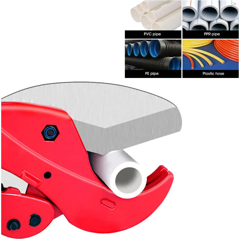 Pipe Cutter Cutting Plastic Pipes Water Pipes Hoses and Other Tubular Items Hand Tool 42 Mm (1-5/8'') PE PVC PPR Aluminum