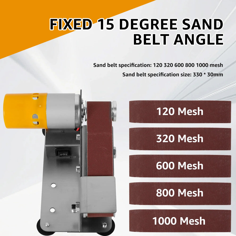 110V/220V Mini Electric Belt Sander DIY Polishing Grinding Machine Cutter Edges SharpenerMultifunctional Grinder Power Tool