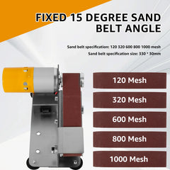110V/220V Mini Electric Belt Sander DIY Polishing Grinding Machine Cutter Edges SharpenerMultifunctional Grinder Power Tool