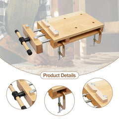Hard Wood Vise Compact Work Table Multifunction Carpentry Clamp for Woodworkers and Enthusiasts