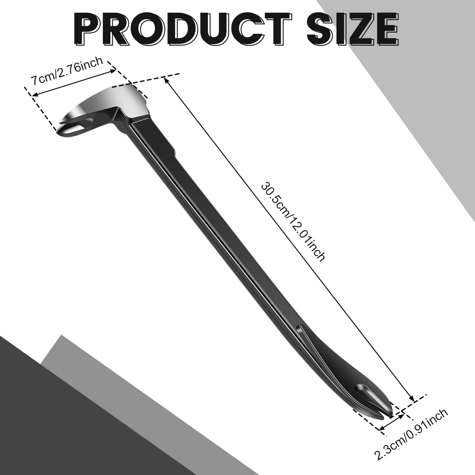 Nail Puller Crowbar Nail Remover Tool with Cats Paw Pry Bar Multifunctional Crowbar Tool Steel Nail Extractor Tool Nail Remover