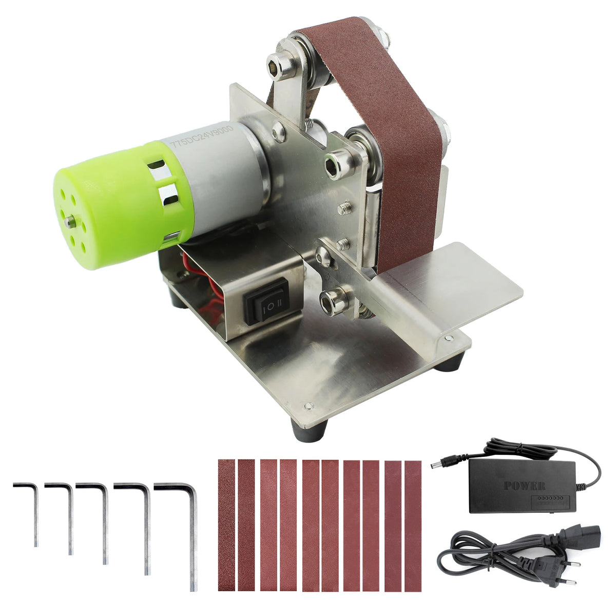 30mm Belt Sander Multifunctional Grinder Electric Belt Sander DIY Polishing Grinding Machine Wood Acrylic Cutter Edges Sharpener