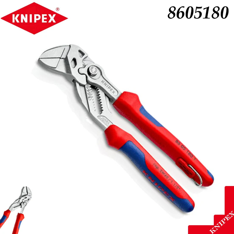Knipex 8605180 Pliers Wrench Multi-Function Adjustable Tool for Plumbing, Mechanical & DIY Work