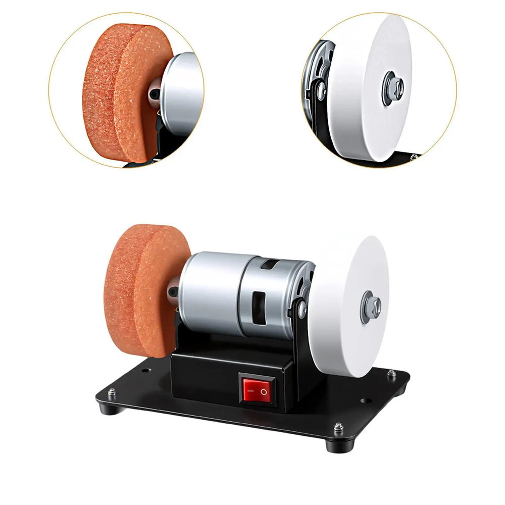 Mini Bench Grinder Durable Metal Electric Sander Variable Speed Multifunction Grinding Machine for Desktop Handcraft