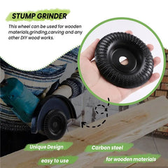 AA81-Grinder Wheel Disc 4 Inch Wood Shaping Wheel, Wood Grinding Shaping Disk For Angle Grinders With 5/8Inch Arbor