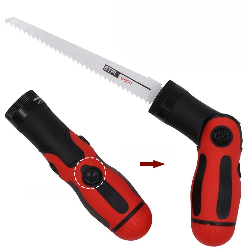 Reciprocating Saw Handle, Hacksaw Blade for Wood, Metal & PVC Pipe Cutting – Compact Hand Saw for DIY & Craft Projects