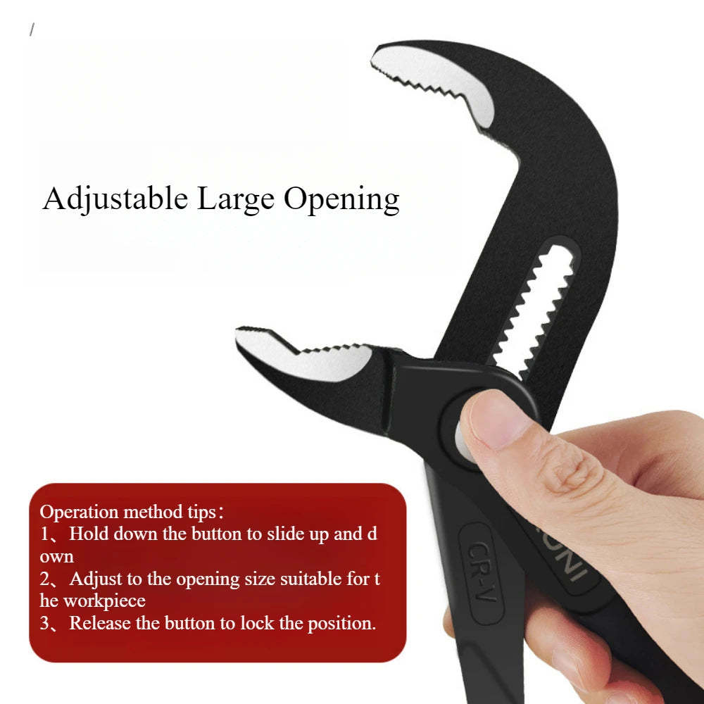 7 Inch Quick Adjust V Jaw Tongue Groove Pliers - Universal Plumbing Pliers & Water Pump Pliers for Efficient Plumbing Work