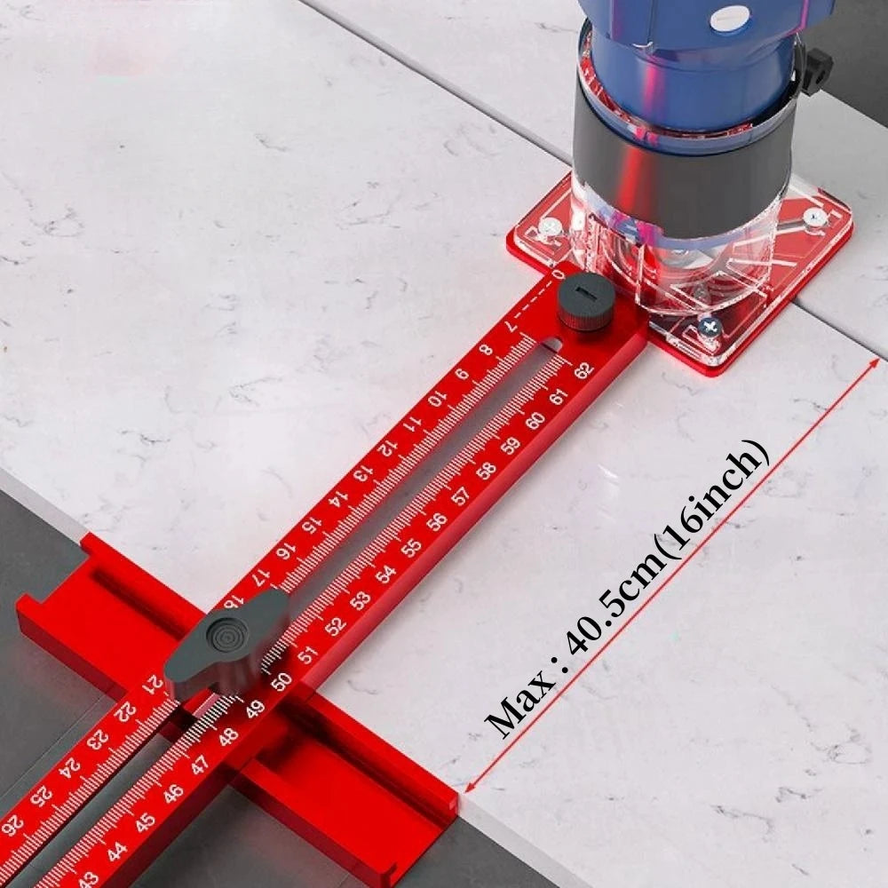 3-in-1 Router Circle Cutting Jig, Woodworking Milling Groove Bracket, Aluminum Circular Auxiliary Tool