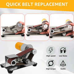 110V/220V Mini Electric Belt Sander DIY Polishing Grinding Machine Cutter Edges SharpenerMultifunctional Grinder Power Tool