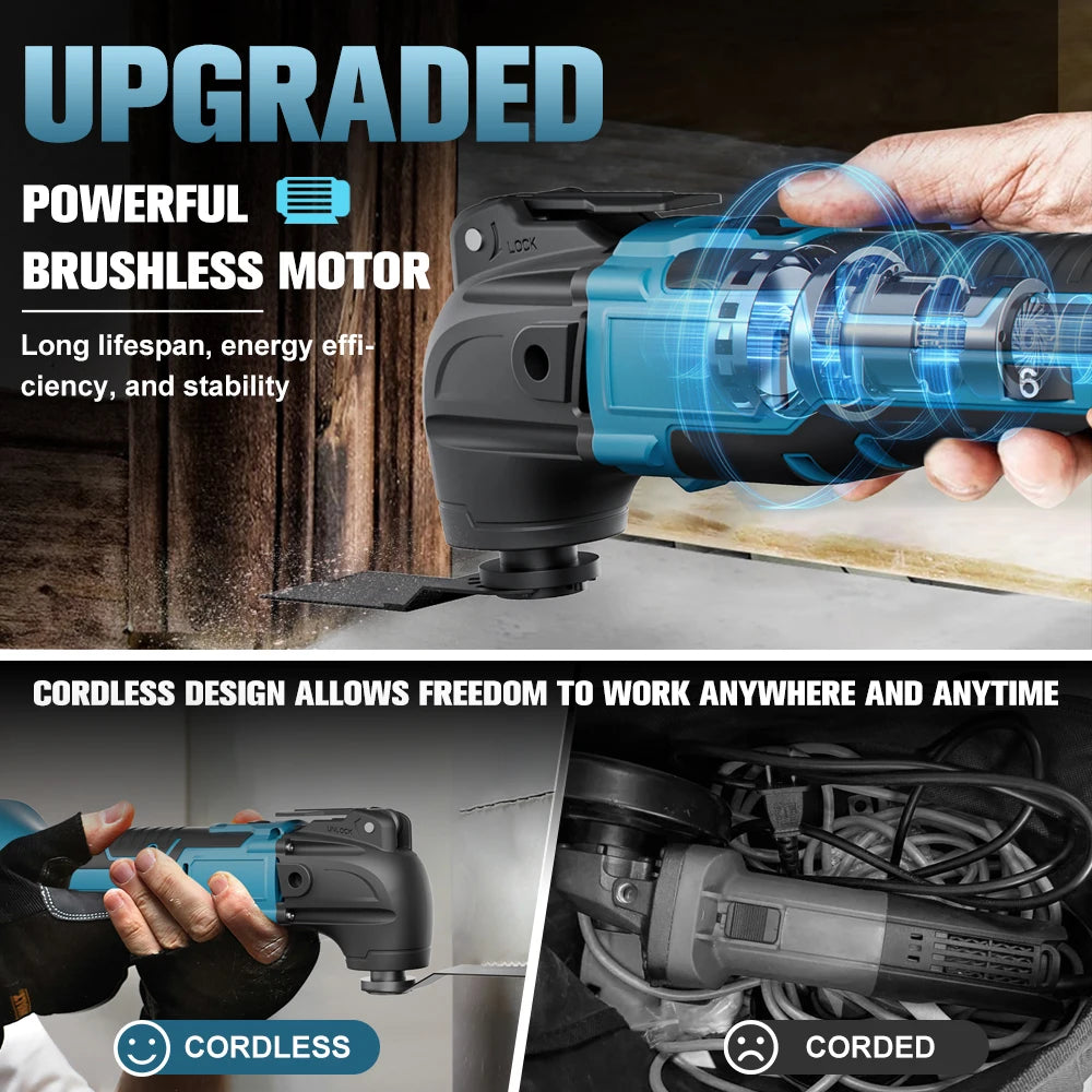 Oscillating Multi Tool For Makita 18V Battery Electric Saw Trimmer Oscillating Tool For Cutting Scraping Sanding Power Tool