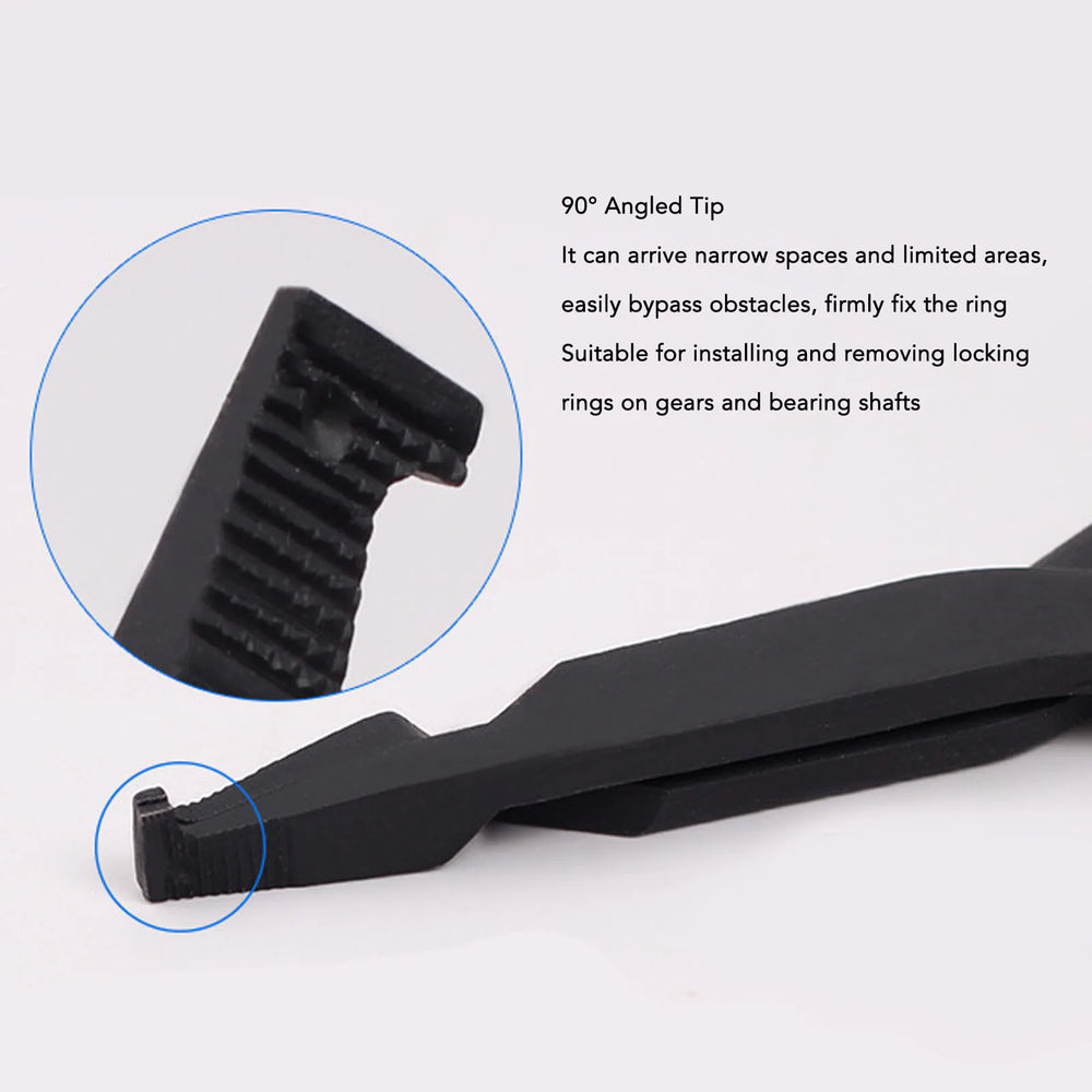 Flat Snap Ring Pliers Snap Ring Pliers 40mm Opening 2mm Thickness High Carbon Steel Ergonomic Design Retaining Ring Pliers