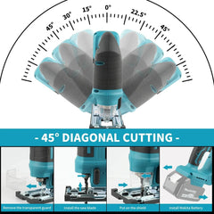 Makita DJV182Z Brushless 18V 340W Jigsaw Electric Jig with Saw Blade Cordless Barrel Handle Jigsaw without Battery DJV182