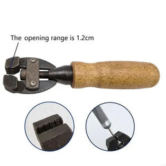 Ergonomic Wooden Grip Clamp 1.2cm Jaw Capacity Carbon Steel Hand Vise Tool