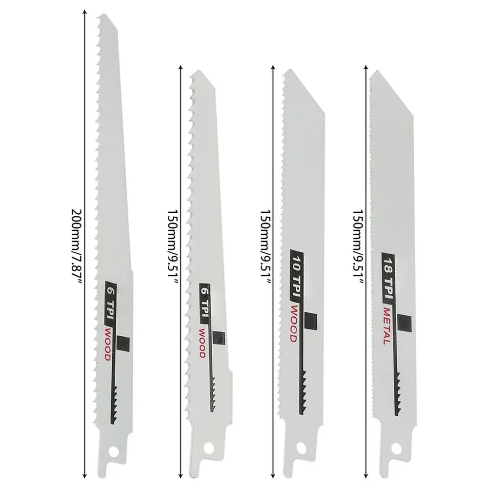 Reciprocating Saw Blades Reliable Reciprocating Saw Blades for Clean and Efficient Wood & Metal For Cutting (8pcs)