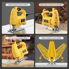 Brushless Electric Jig Saw - 710W Jig Saw 6 Speed Adjustable Multifunctional Electric Jigsaw Woodworking Power Tool
