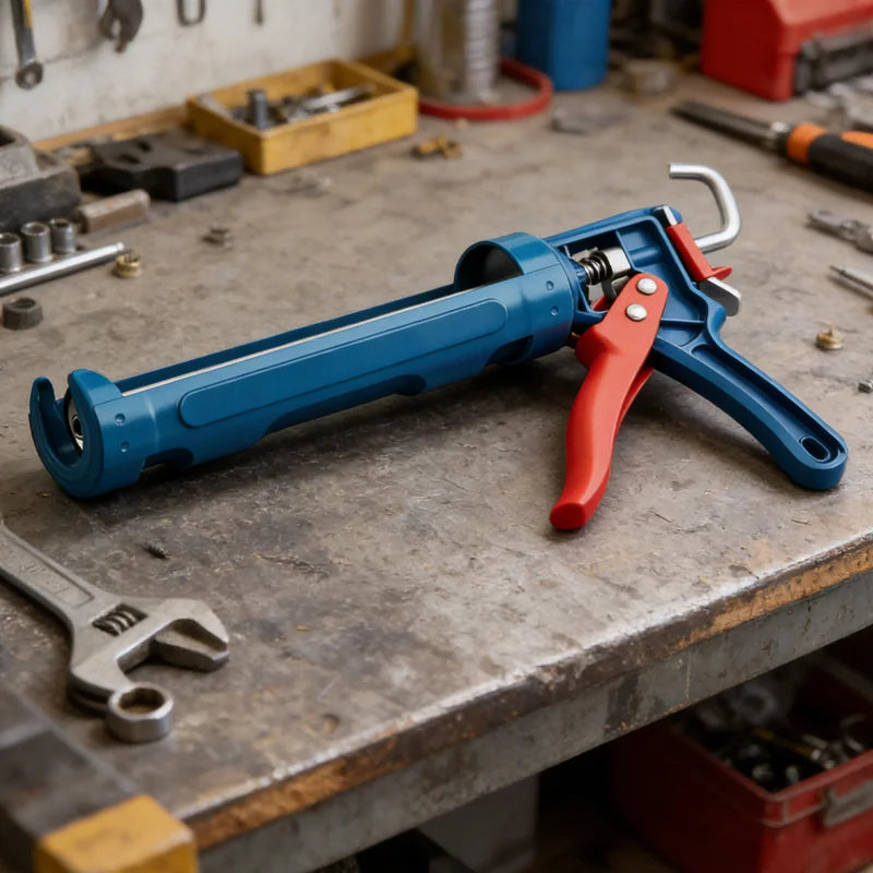 9 Inch 360° Rotating Multi-function Manual Caulking Gun Silicone Sealant Gun for Doors Windows Home Daily Hand Tools