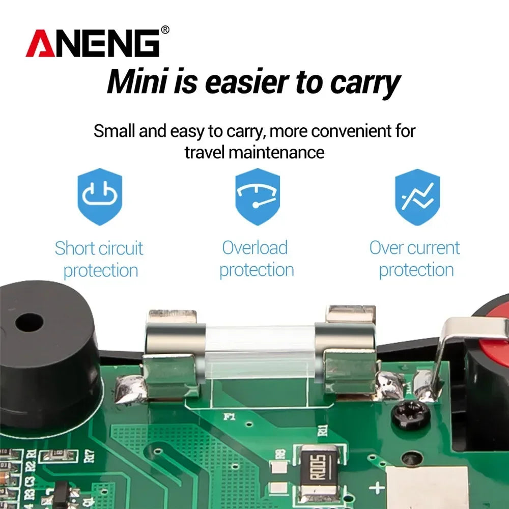 Digital Multimeter Mini Mmultimetro 6000 Count ANENG M118A AC Voltage Auto Capacitance Resistance Diode Meter NCV Tester Tool