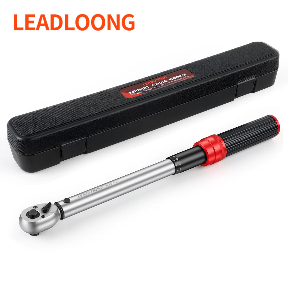 Upgraded Torque Wrench 1/4'' 3/8'' 1/2'' Drive Click Torque Wrench Dual-Direction Adjustable 72-Tooth Ratchet Handle