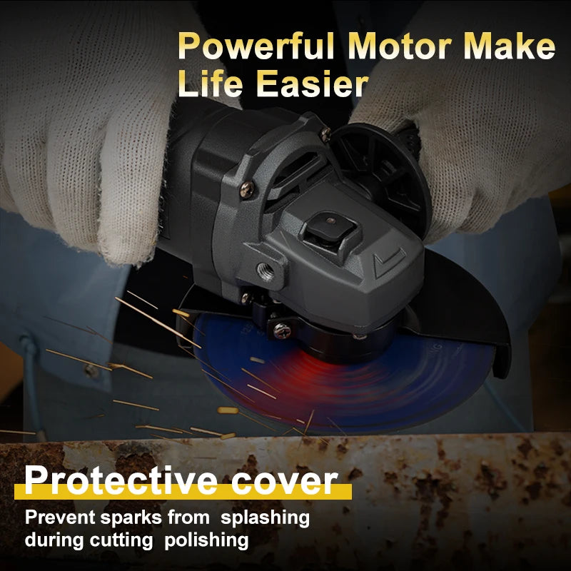 230V Angle Grinder 1000W Variable Speed Grinder for Multi-Material Household Processing Power Tools with Case