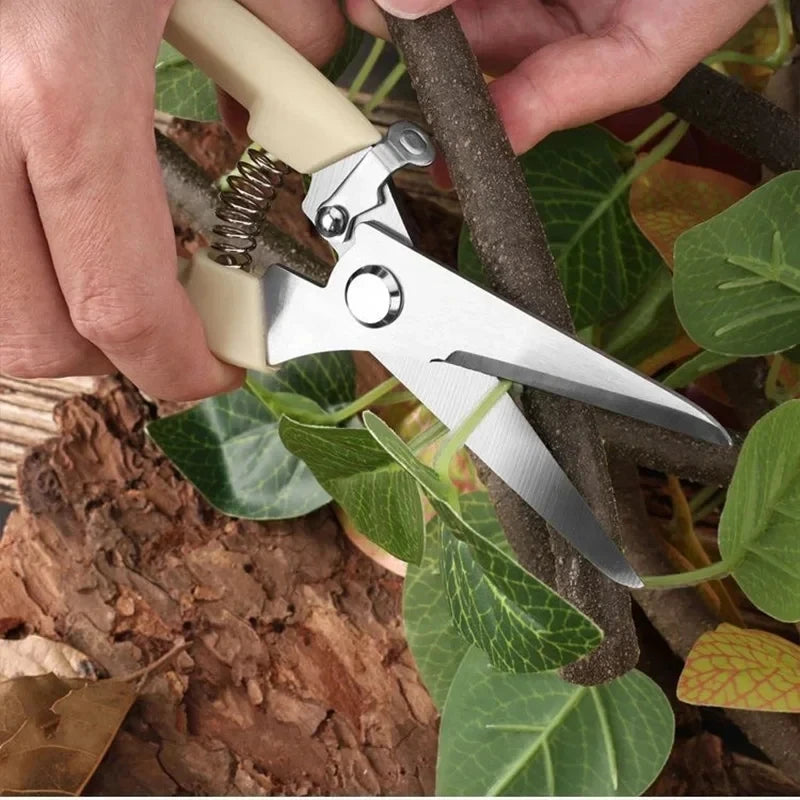 Garden Shears Pruning Scissors Gardening Tools Pruners for Flower Bushes Fruit Tree Plant Clippers for Florist Yard and Orchard