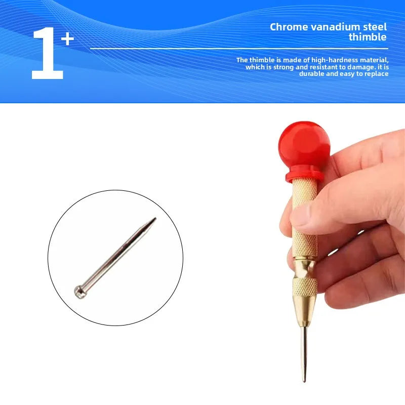 Center Punch, 130mm Automatic Center Punch for Metal, Adjustable Impact Spring Loaded Center Punch Tool