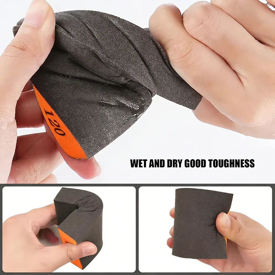 6pcs/set(60 80 120 180 220 320)Coarse Medium Fine Grit Sanding Block Sander Sponges for Wood Drywall Metal Sandpaper Sponge