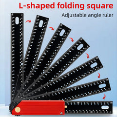 Carpenter Square Ruler Metric 300mm Aluminum Alloy Framing 90 Degree Right Angle Measurement Adjustable Marking Accurate