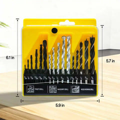 Mix-and-Match Twist Drill Set Woodworking & Metal Carbide Drill Bits Concrete Hand Drill Hole Saws