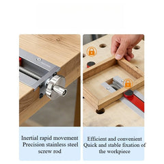 Woodworking Tail Vise Desktop Clamp Vice Workbench End Clamping Fixture Fast Move Inertia Bench Vise with Handwheel Hand Tool