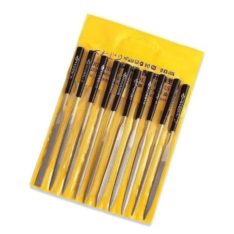 10pcs/set Metal Needle File Set Wood Rasp Metal Polishing Hand FileTools Steel Rasp Needl Filing For Metal Glass Stone Wood Carv