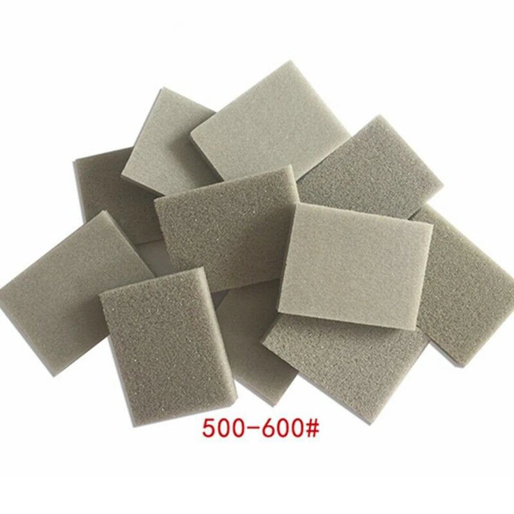 10/20 PCS Sponge Sanding Block Wet Dry Grinding Sandpaper Polishing Pads 300-400 500-600 800-1000 1200-1500 Grit Abrasive Tools