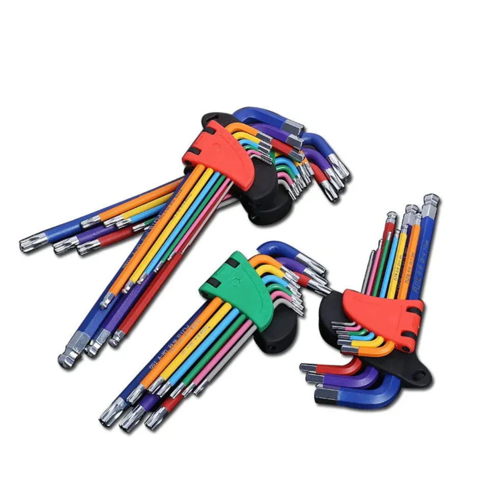 Allen Key Set L Wrench Kit For Allen Screw 9PCS Long Arm Hex Key Set 1.5mm To 10mm Hexagon Spanner Hand Tools For Bicycle Repair