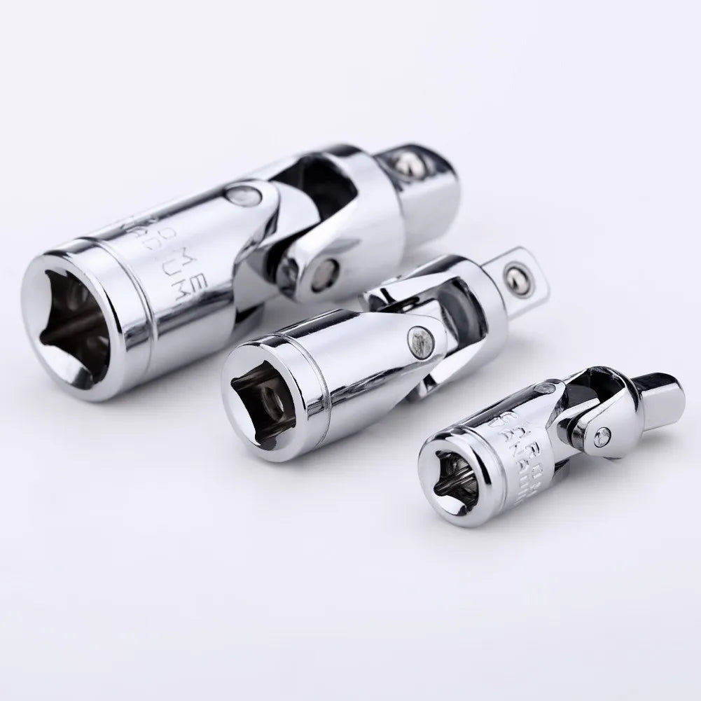 Universal Joint Set Socket Ratchet Wrench AdapterUniversal Joint Set Socket Ratchet Wrench Adapter 1/4" 3/8" 1/2" Extension Bar