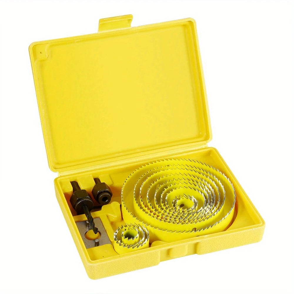 16Pcs Hole Saw Set 3/4-5 Inch Carbide Drill Hole Cutter Kit with Drive Plate And Hex Key for Metal Wood Plastic Sawing