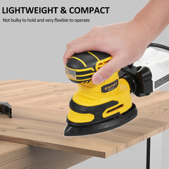 Detail Sander 13,000 OPM Compact Electric Sander with Dust Collector 220W 1.6Amp Power Sander with 20PCS Sanderpapers  for Wood