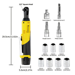 12V Electric Ratchet Wrench Set, 400 RPM Cordless Ratchet Wrench