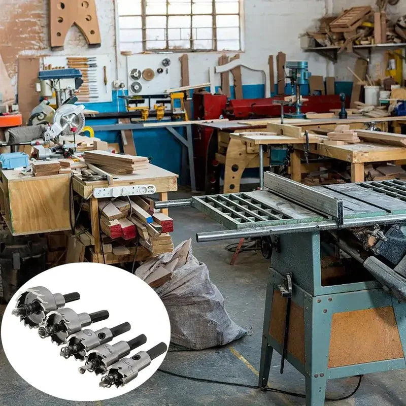 Hole Saw Cutter Drill Bit Set Holesaw Core HSS Wood Soft Metal Sheet Plastic PVC Stainless Steel High Speed for Power Tool