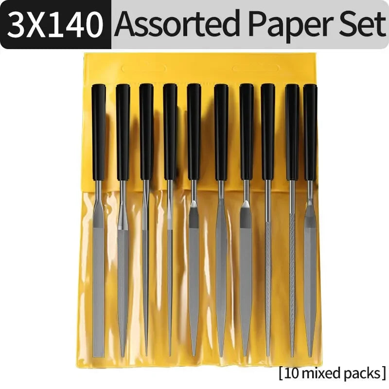 10pcs/set Metal Needle File Set Wood Carv Wood Rasp Metal Polishing Hand FileTools Steel Rasp Needl Filing For Metal Glass Stone
