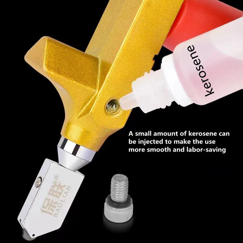 2 in 1 Glass Ceramic Tile Cutter with Knife Wheel Diamond Roller Glass Cutter Cutting Machine Opener Breaker Tools
