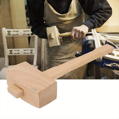 Wooden mallet, ergonomic handle, multi-purpose wooden mallet for woodworking, leather crafting, ice crushing, sturdy and durabl