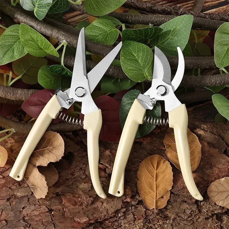 Garden Shears Pruning Scissors Gardening Tools Pruners for Flower Bushes Fruit Tree Plant Clippers for Florist Yard and Orchard