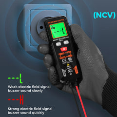 POROMETISTO MT01 Multimeter Smart Digital Multimeter Voltage Tester NCV Live Wire Test 2000 Counts 600V AC/DC Voltage Tester